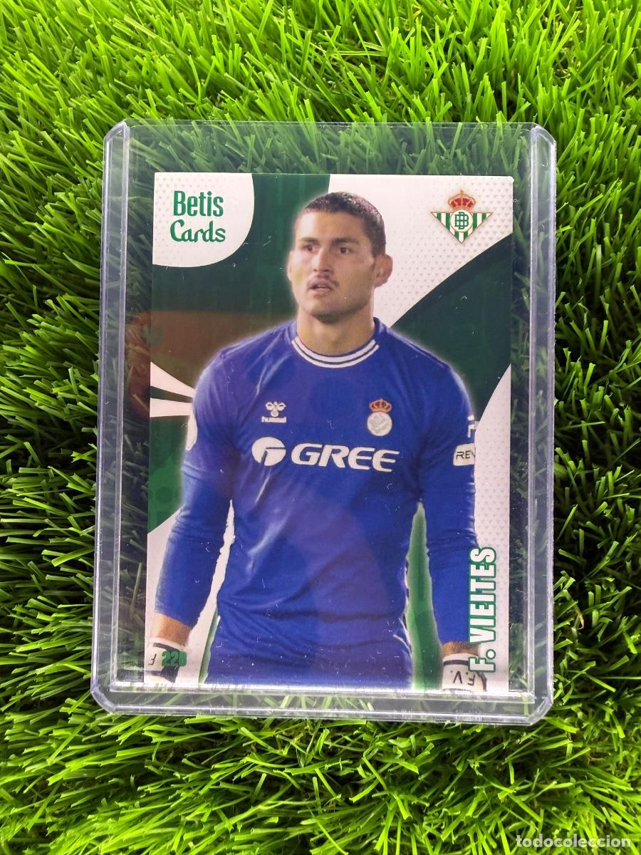 Cromos de f&uacute;tbol: N&ordm; 220 Vieites 1&ordf; Equipaci&oacute;n Real Betis Holycards Betis Cards 2025