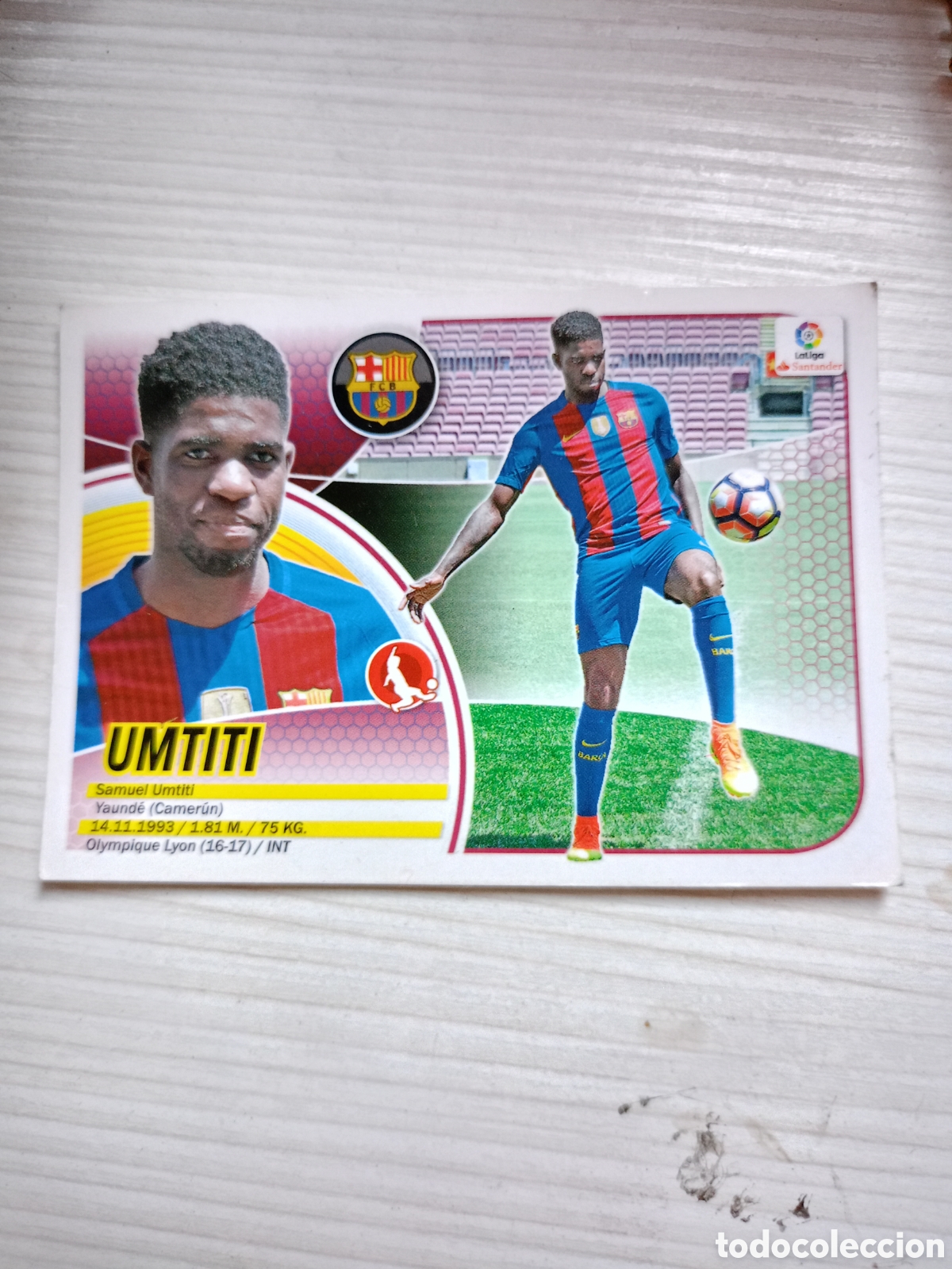 Cromos de f&uacute;tbol: 11 UMTITI BARCELONA &Uacute;LTIMOS FICHAJES 16 17 EDICIONES ESTE 2016 2017 PANINI
