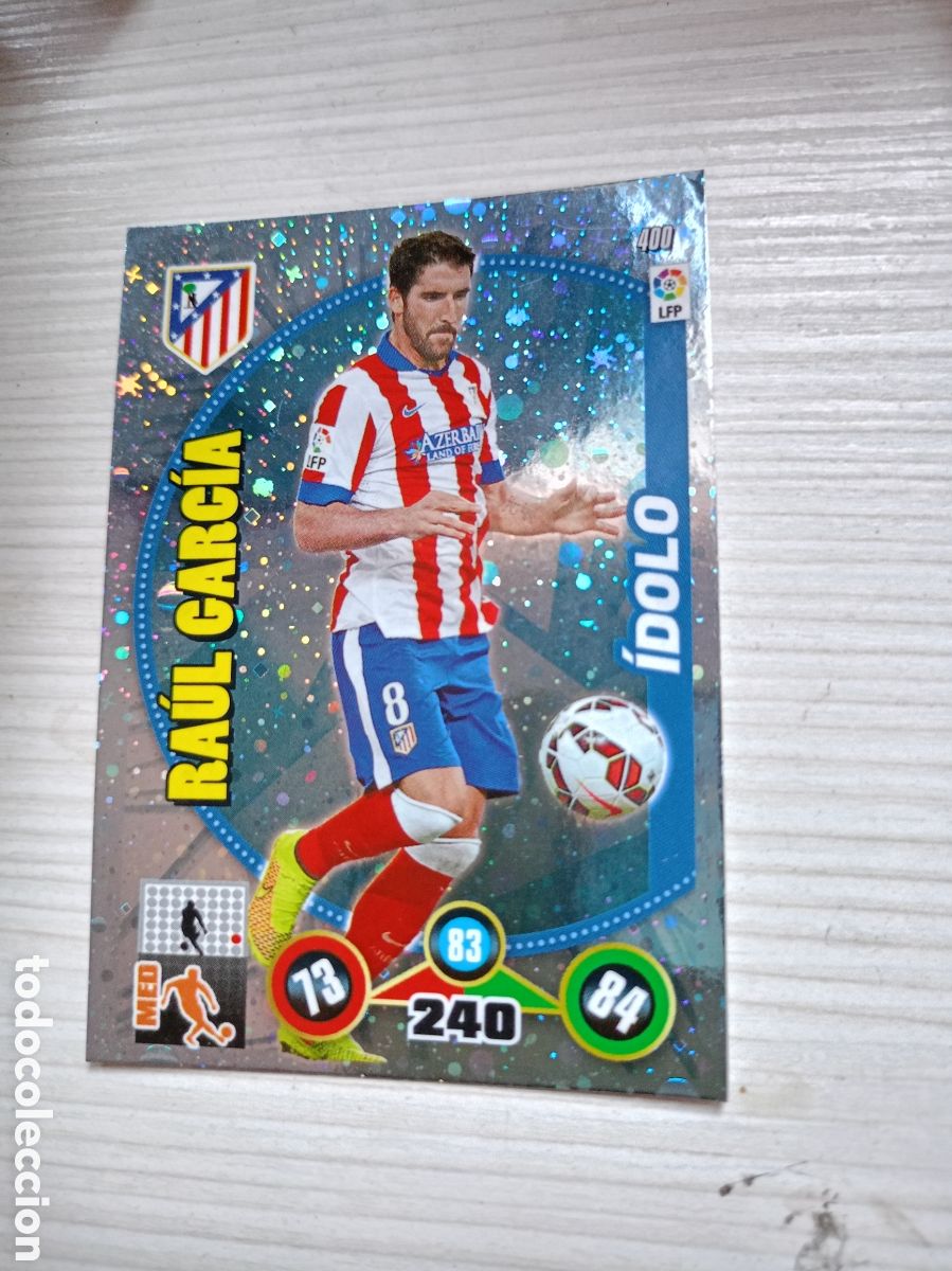 Cromos de f&uacute;tbol: ADRENALYN XL 2014-2015 14 15 N&ordm; 400 RAUL GARCIA (ATLETICO MADRID) IDOLO