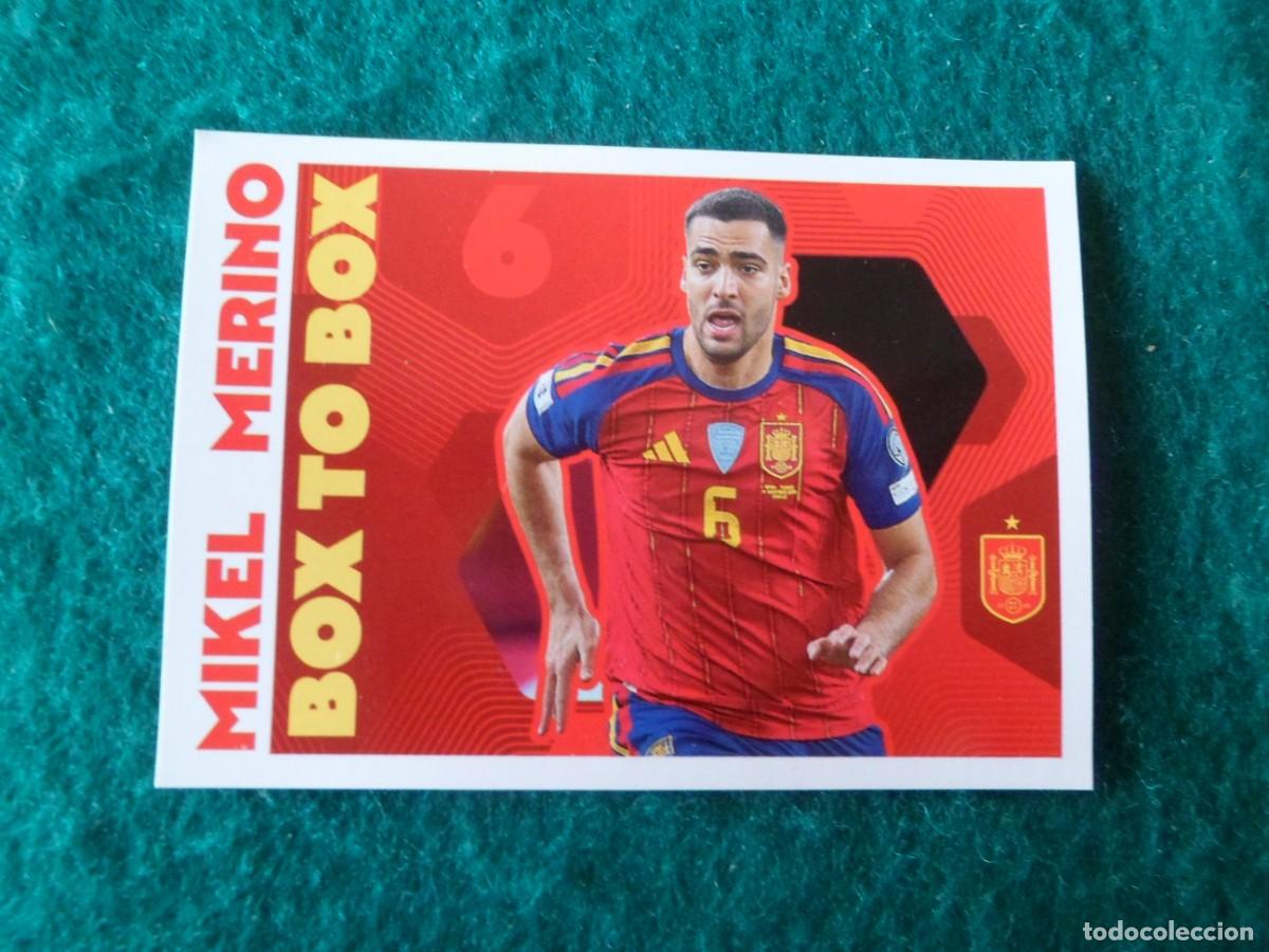 Cromos de f&uacute;tbol: CROMO ESPA&Ntilde;A 2026. CARREFOUR-PANINI. MIKEL MERINO. BOX TO BOX. 70