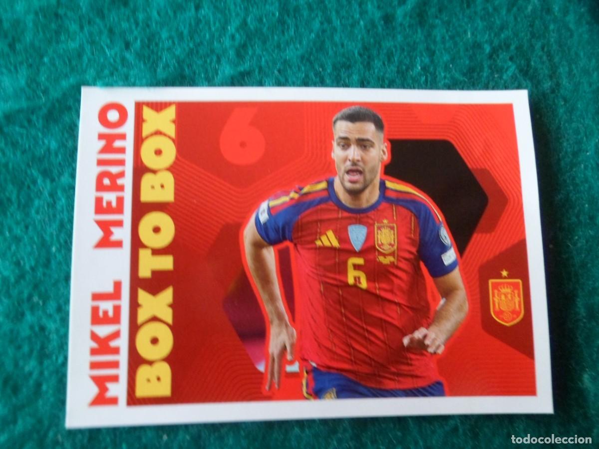 Cromos de f&uacute;tbol: CROMO ESPA&Ntilde;A 2026. CARREFOUR-PANINI. MIKEL MERINO. BOX TO BOX. 70