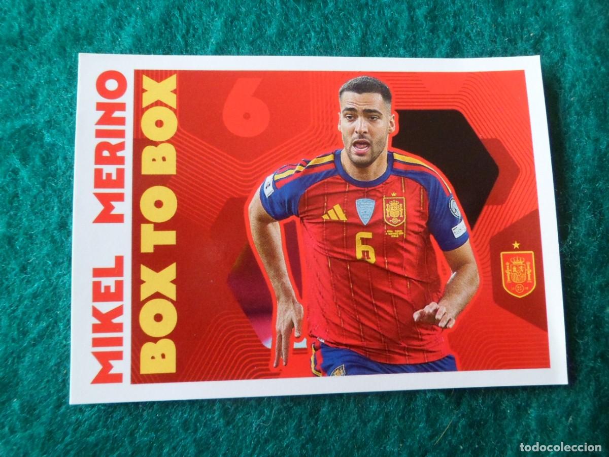 Cromos de f&uacute;tbol: CROMO ESPA&Ntilde;A 2026. CARREFOUR-PANINI. MIKEL MERINO. BOX TO BOX. 70