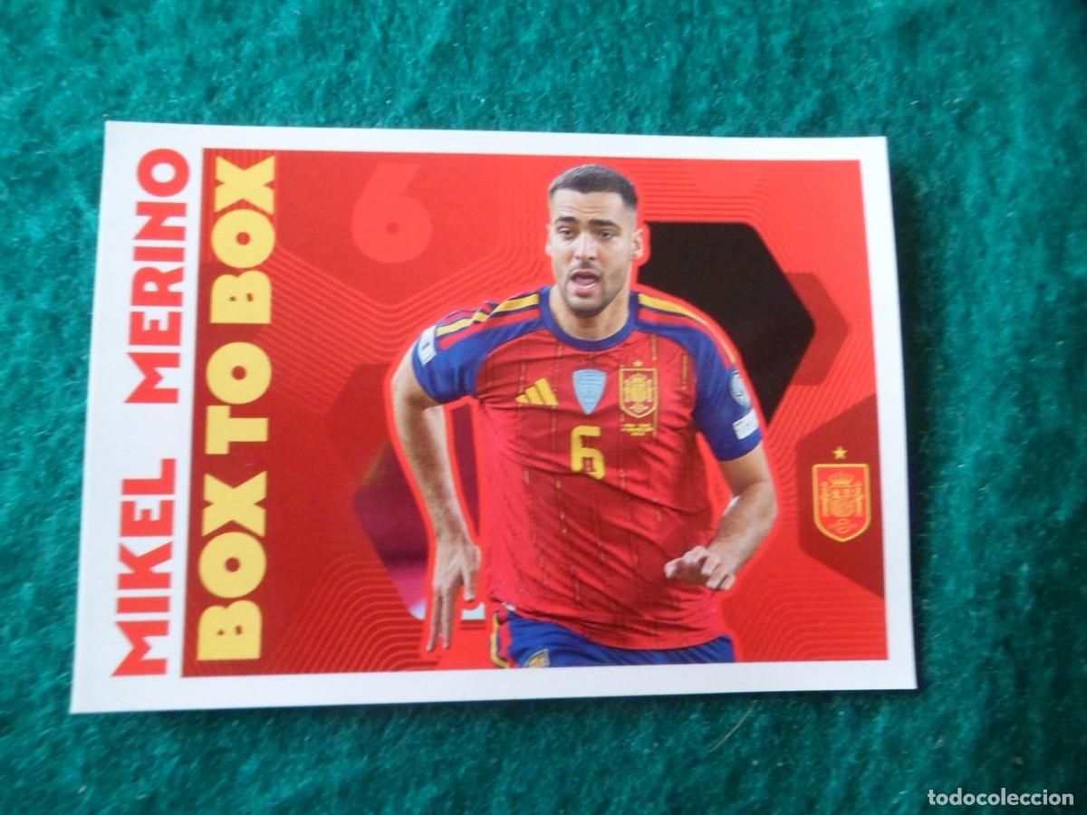 Cromos de f&uacute;tbol: CROMO ESPA&Ntilde;A 2026. CARREFOUR-PANINI. MIKEL MERINO. BOX TO BOX. 70