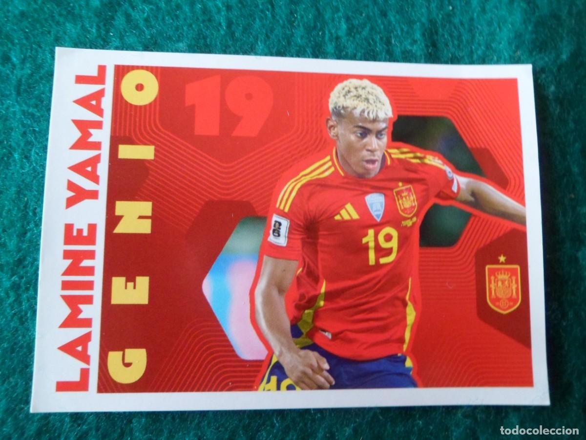 Cromos de f&uacute;tbol: CROMO ESPA&Ntilde;A 2026. CARREFOUR-PANINI. LAMINE YAMAL. GENIO. 71