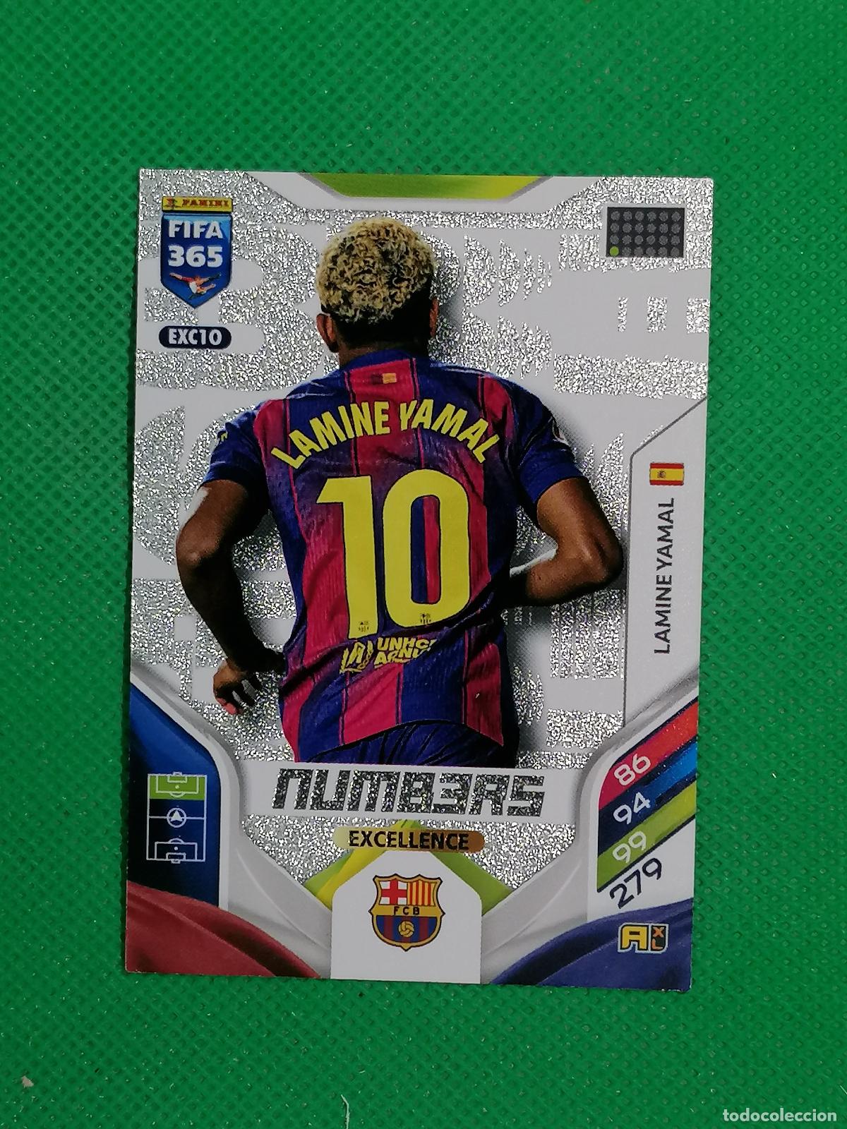 Football Stickers: EXC 10 EXC10 LAMINE YAMAL BARCELONA NUMBERS EXCELLENCE ⚽ PANINI ADRENALYN FIFA 365 2025 2026 25 26 ⚽