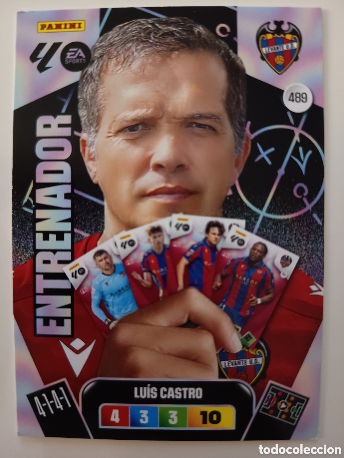 Cromos de f&uacute;tbol: 489 Luis Castro adrenalyn Xl 2025-2026