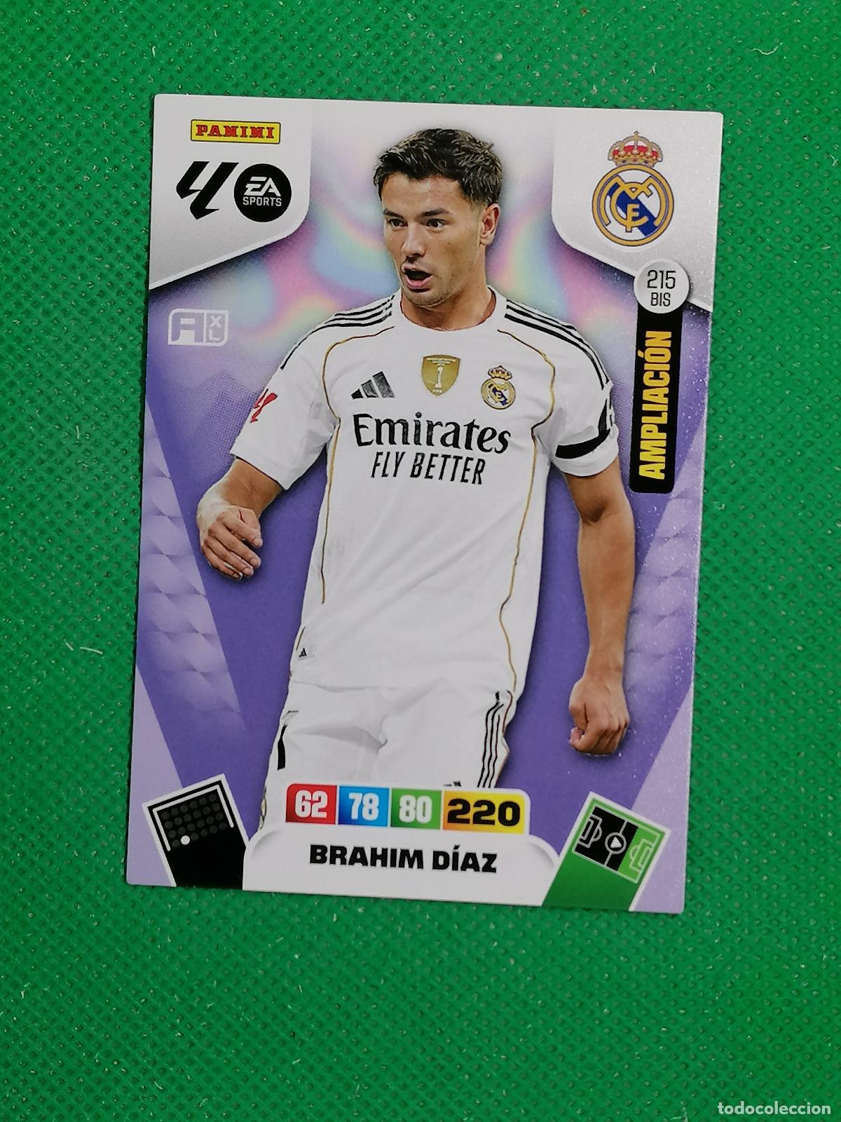 Cartes &agrave; collectionner de Football: 215 BIS 215BIS BRAHIM DIAZ REAL MADRID AMPLIACION ⚽ LIGA ADRENALYN XL 2025 2026 25 26 ⚽