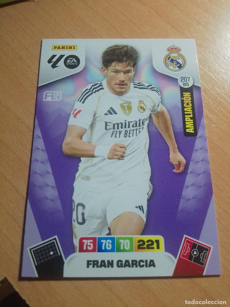 Cromos de f&uacute;tbol: 207 BIS FRAN GARC&Iacute;A AMPLIACI&Oacute;N DEL REAL MADRID 25 26 ADRENALYN XL 2025 2026
