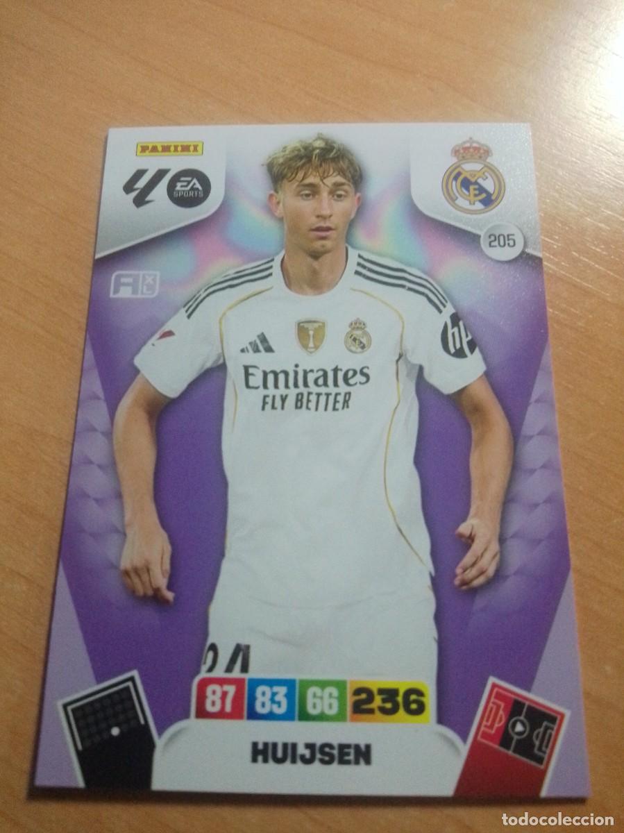 Cromos de f&uacute;tbol: 205 HUIJSEN DEL REAL MADRID 25 26 ADRENALYN XL 2025 2026