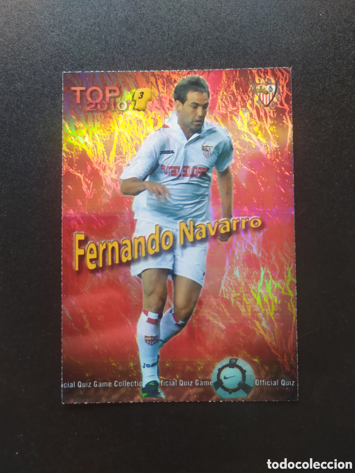 Cromos de f&uacute;tbol: Mundicromo fichas Liga 2009 2010 09 10 Fernando Navarro top brillo jaspeado n&deg; 582 Sevilla