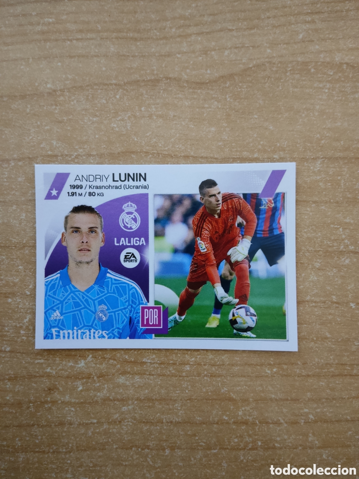 Cromos de f&uacute;tbol: 4 LUNIN REAL MADRID LIGA ESTE 2023 2024