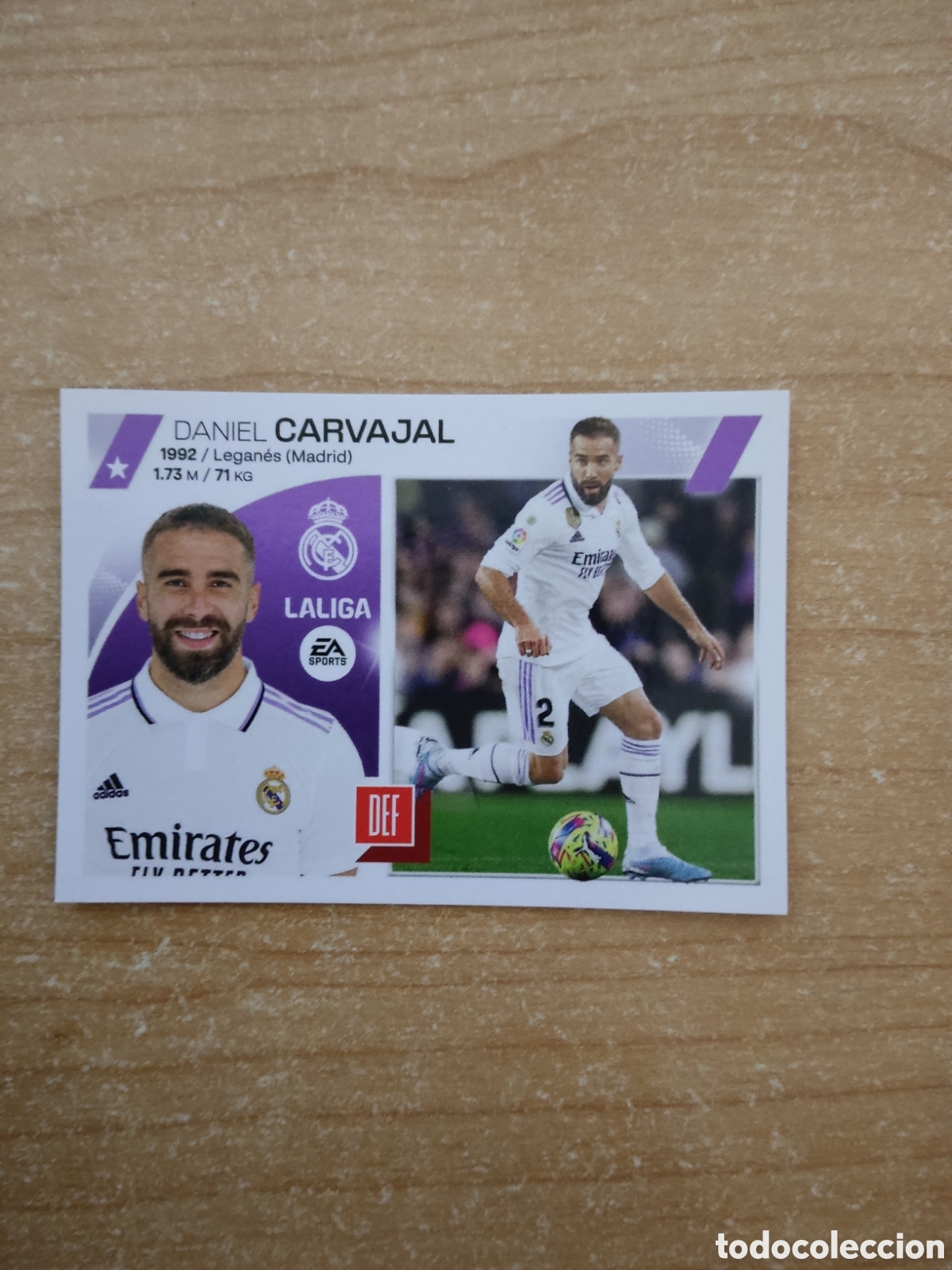 Cromos de f&uacute;tbol: 5 CARVAJAL REAL MADRID LIGA ESTE 2023 2024