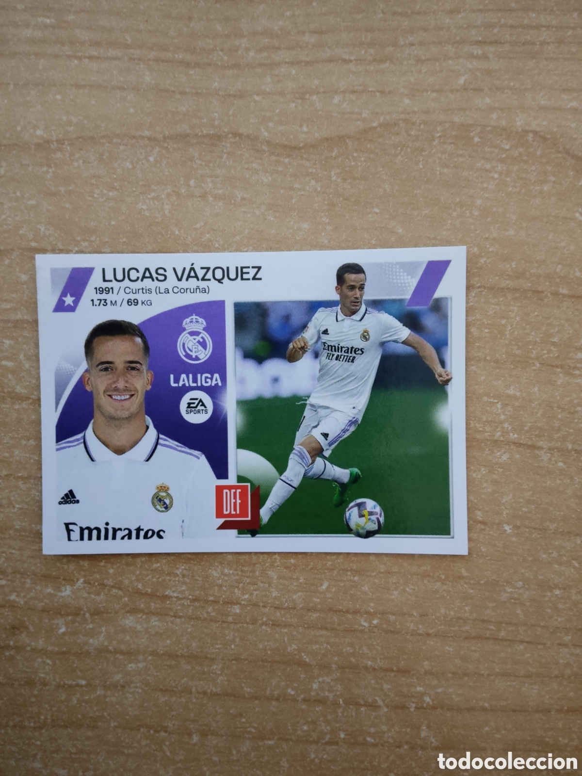 Cromos de f&uacute;tbol: 6 LUCAS VAZQUEZ REAL MADRID LIGA ESTE 2023 2024