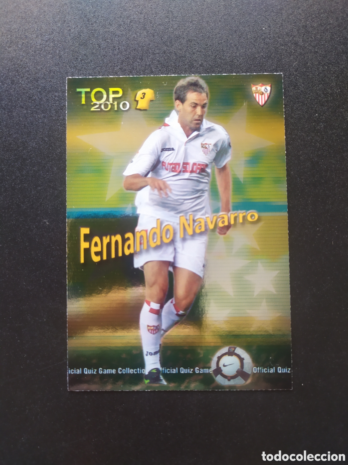 Cromos de f&uacute;tbol: Mundicromo fichas Liga 2009 2010 09 10 Fernando Navarro top brillo verde n&deg; 582 Sevilla