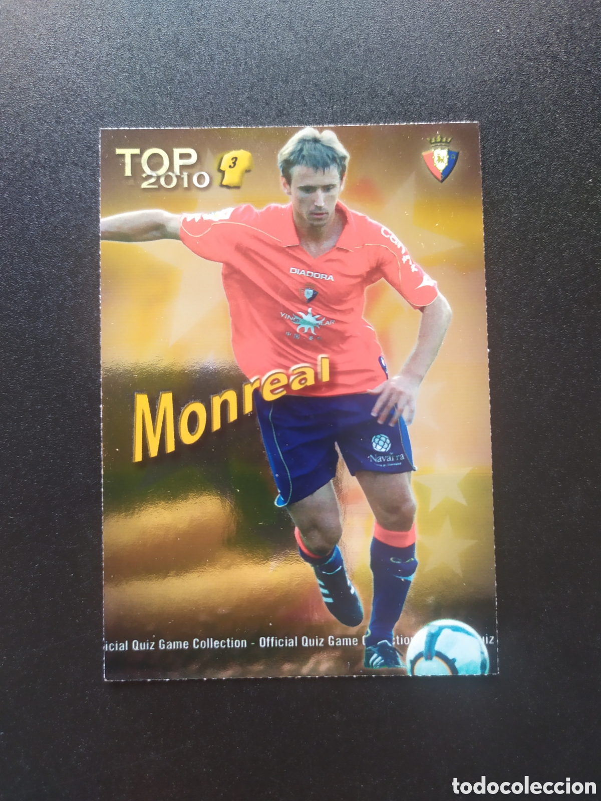 Cromos de f&uacute;tbol: Mundicromo 2009 2010 09 10 Nacho Monreal top fondo dorado n&deg; 583 Osasuna