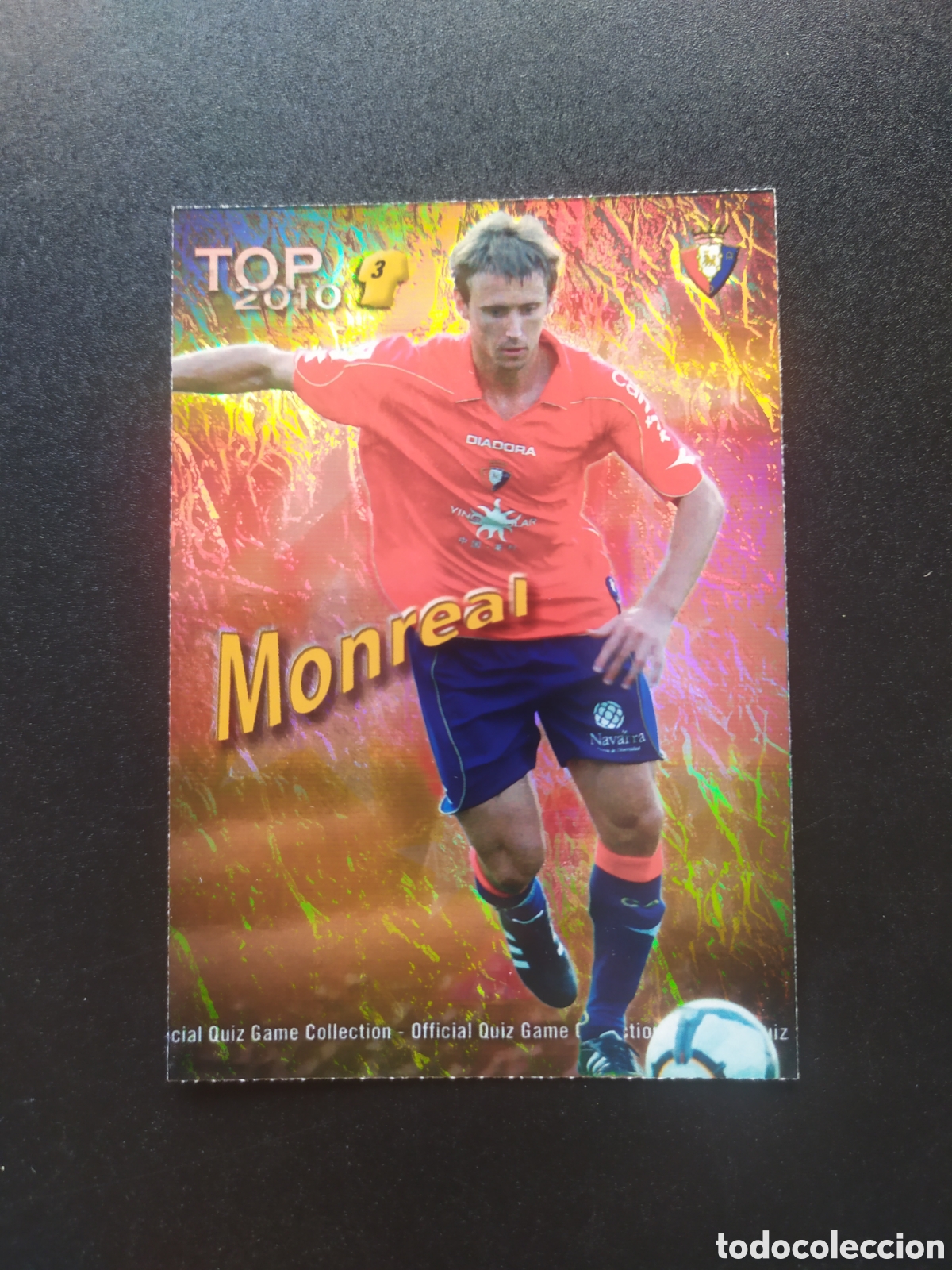 Cromos de f&uacute;tbol: Mundicromo fichas Liga 2009 2010 09 10 Nacho Monreal top brillo jaspeado n&deg; 583 Osasuna
