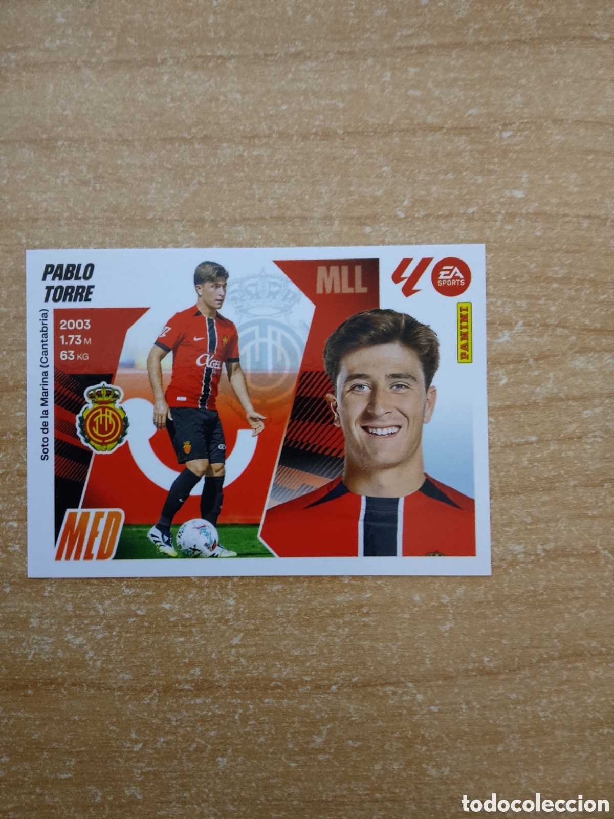 Cromos de f&uacute;tbol: 12 PABLO TORRE ULTIMO FICHAJE MALLORCA LIGA ESTE 2025 2026