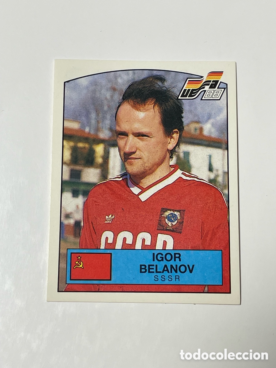Cromos de f&uacute;tbol: Igor Belanov URSS Panini EURO 88 #255