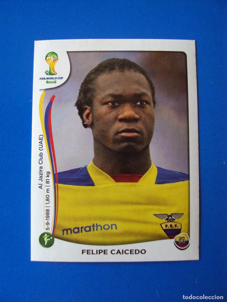 Cromos de f&uacute;tbol: 372 FELIPE CAICEDO ECUADOR MUNDIAL FUTBOL BRASIL 2014 FIFA WORLD CUP PANINI CROMO NUEVO