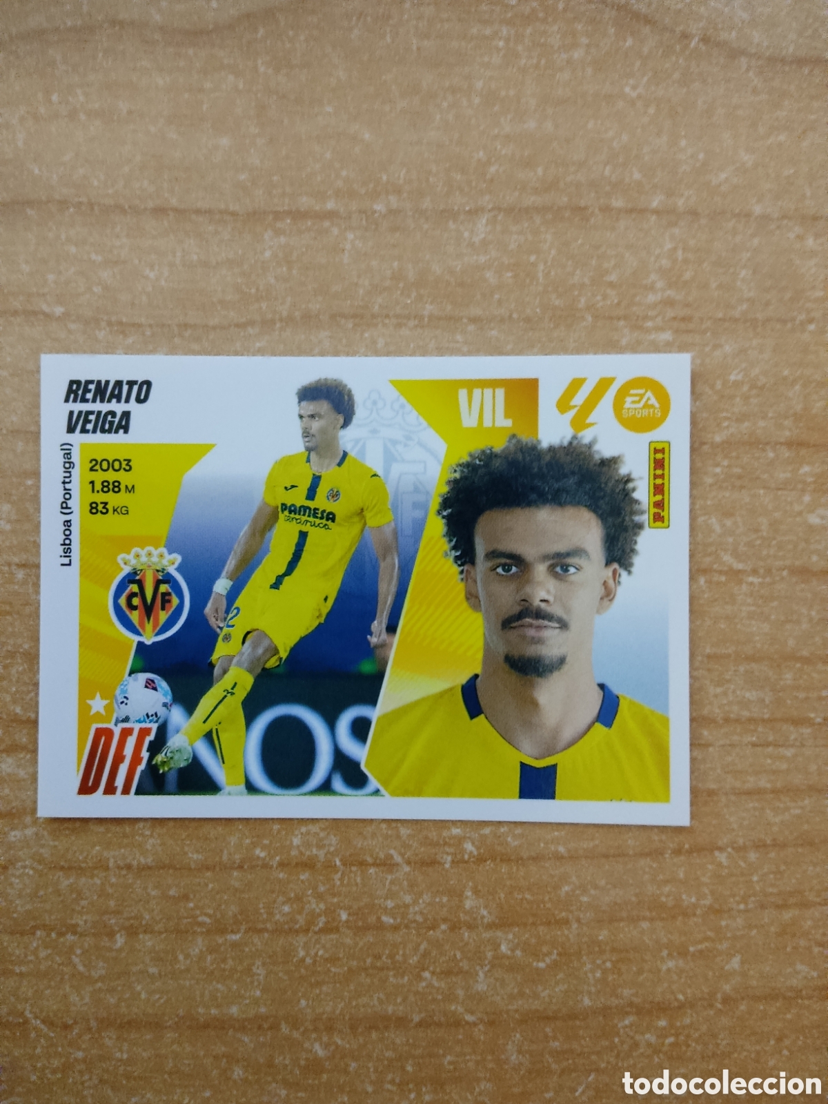 Cromos de f&uacute;tbol: 45 RENATO VEIGA ULTIMO FICHAJE VILLARREAL LIGA ESTE 2025 2026