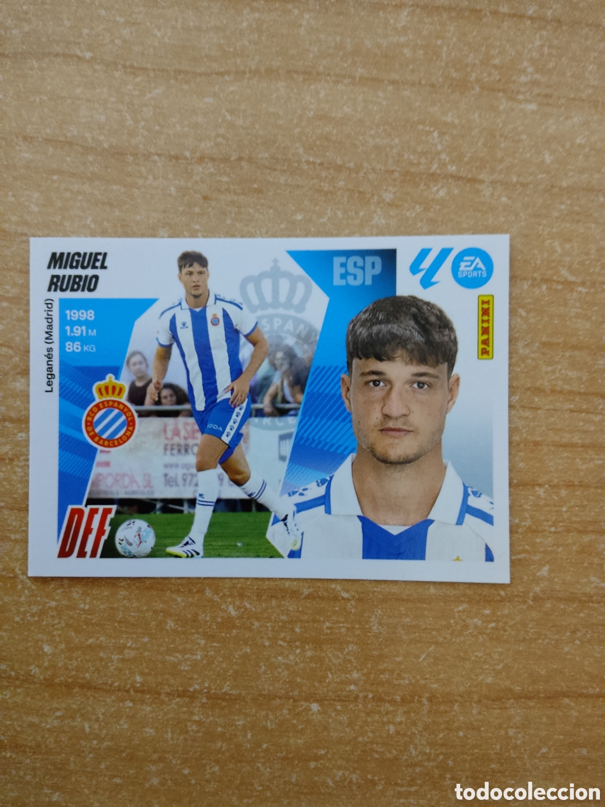 Cromos de f&uacute;tbol: 7 MIGUEL RUBIO ULTIMO FICHAJE ESPANYOL LIGA ESTE 2025 2026