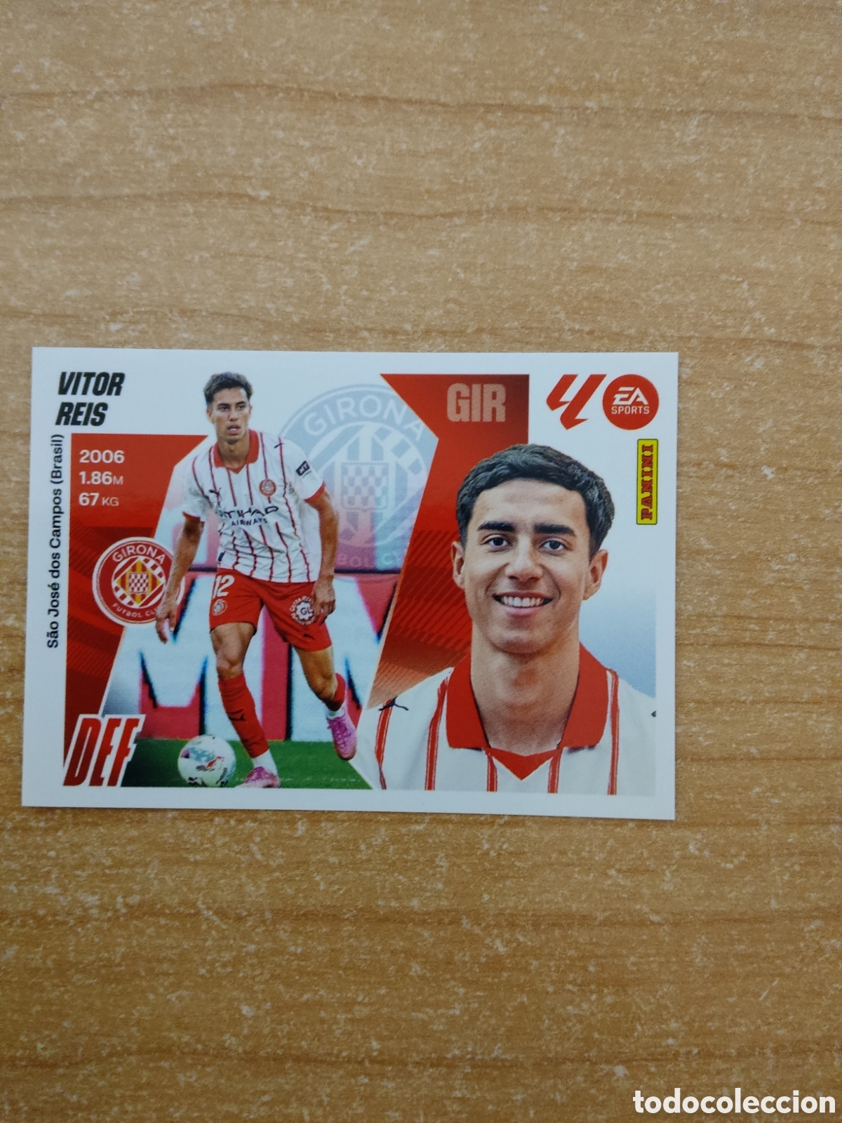 Cromos de f&uacute;tbol: 28 VITOR REIS ULTIMO FICHAJE GIRONA LIGA ESTE 2025 2026