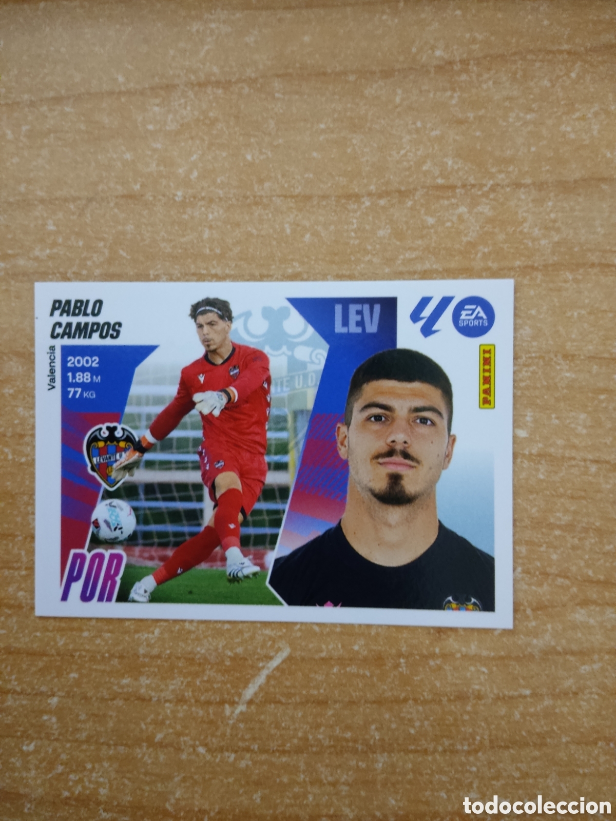 Cromos de f&uacute;tbol: 3 PABLO CAMPOS LEVANTE LIGA ESTE 2025 2026