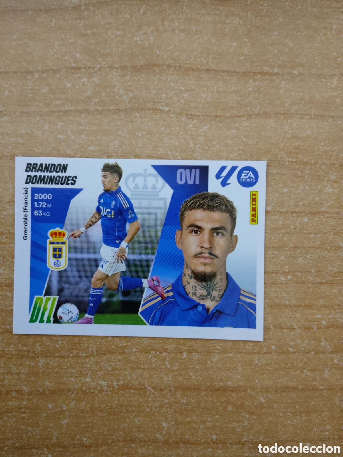 Cromos de f&uacute;tbol: 22 BRANDON DOMINGUES ULTIMO FICHAJE REAL OVIEDO LIGA ESTE 2025 2026