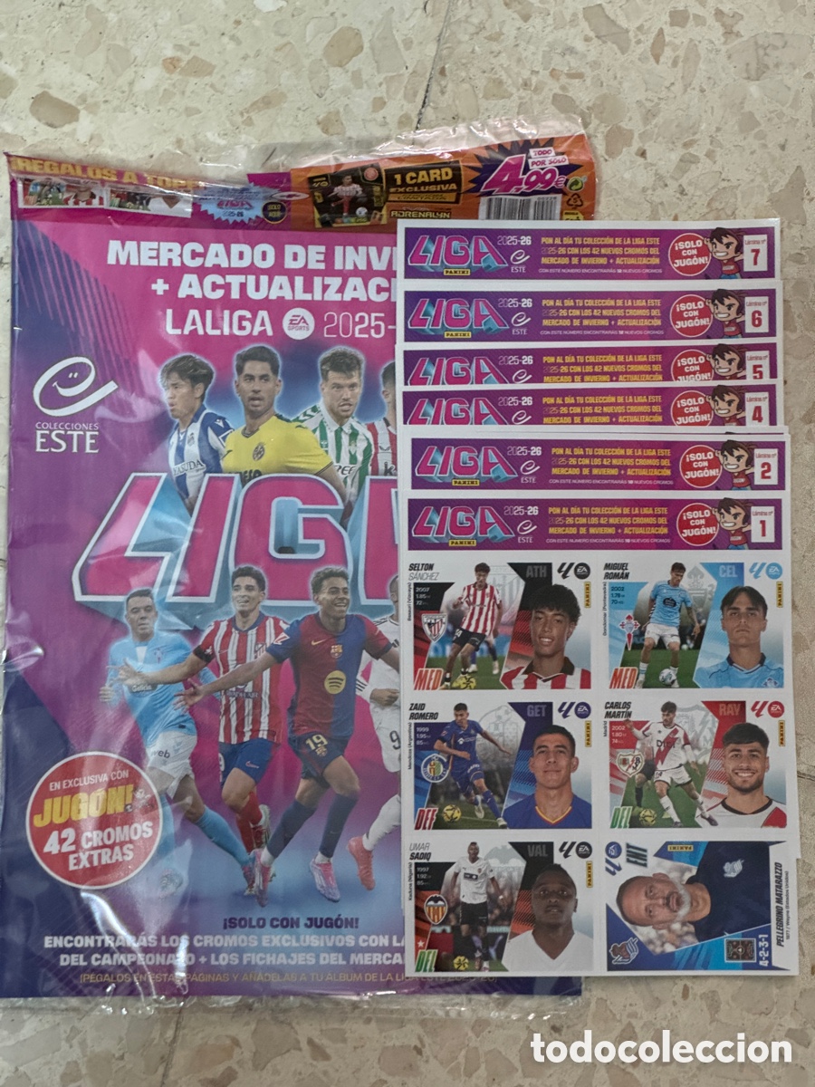 Cromos de f&uacute;tbol: Fichajes de Invierno completos Liga Este 2025/26