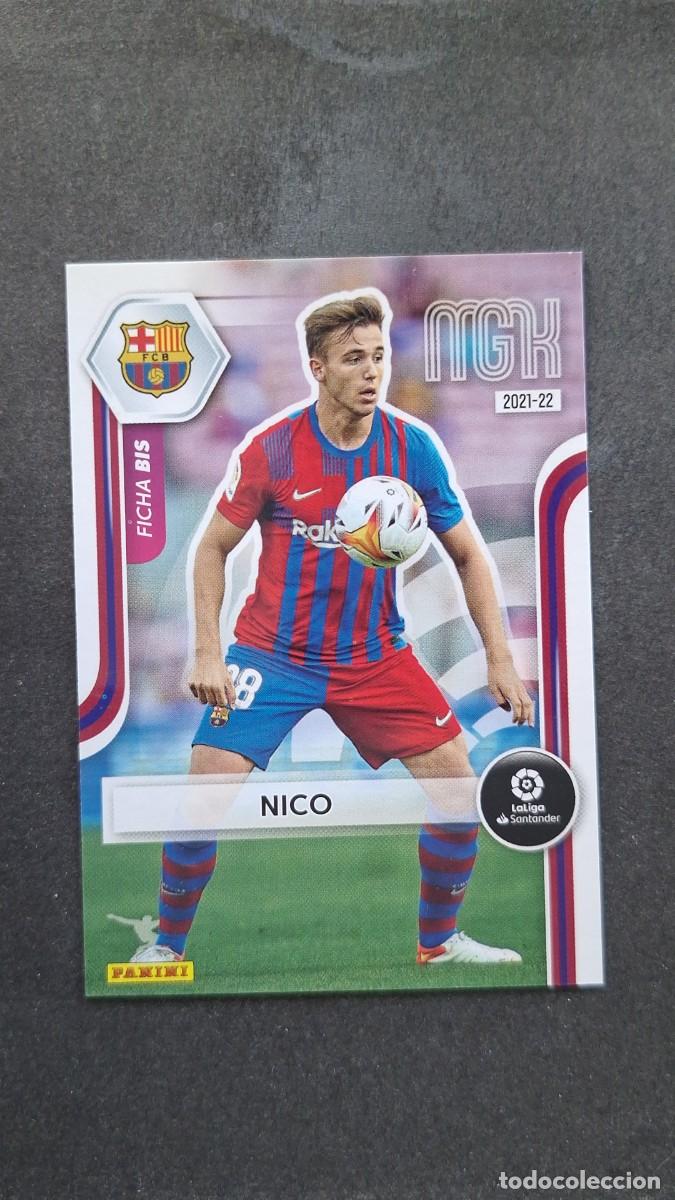 Cromos de f&uacute;tbol: L1 NICO F. C. BARCELONA 65 FICHA BIS PANINI MEGACRACKS 2021 2022 21 22