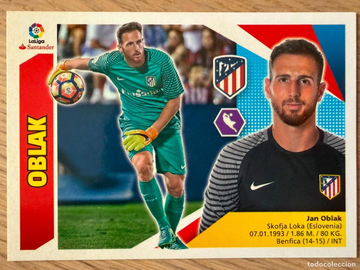 Cromos de f&uacute;tbol: 1 OBLAK ATLETICO MADRID 17 18 2017 2018 LIGA SANTANDER COLECCIONES ESTE SIN PEGAR STICKER