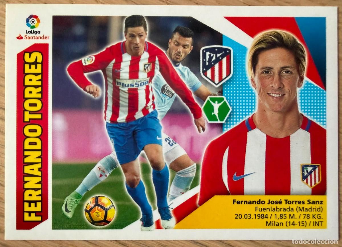 Cromos de f&uacute;tbol: 14A 14 A FERNANDO TORRES ATLETICO MADRID 17 18 2017 2018 LIGA SANTANDER COLECCIONES ESTE SIN PEGAR
