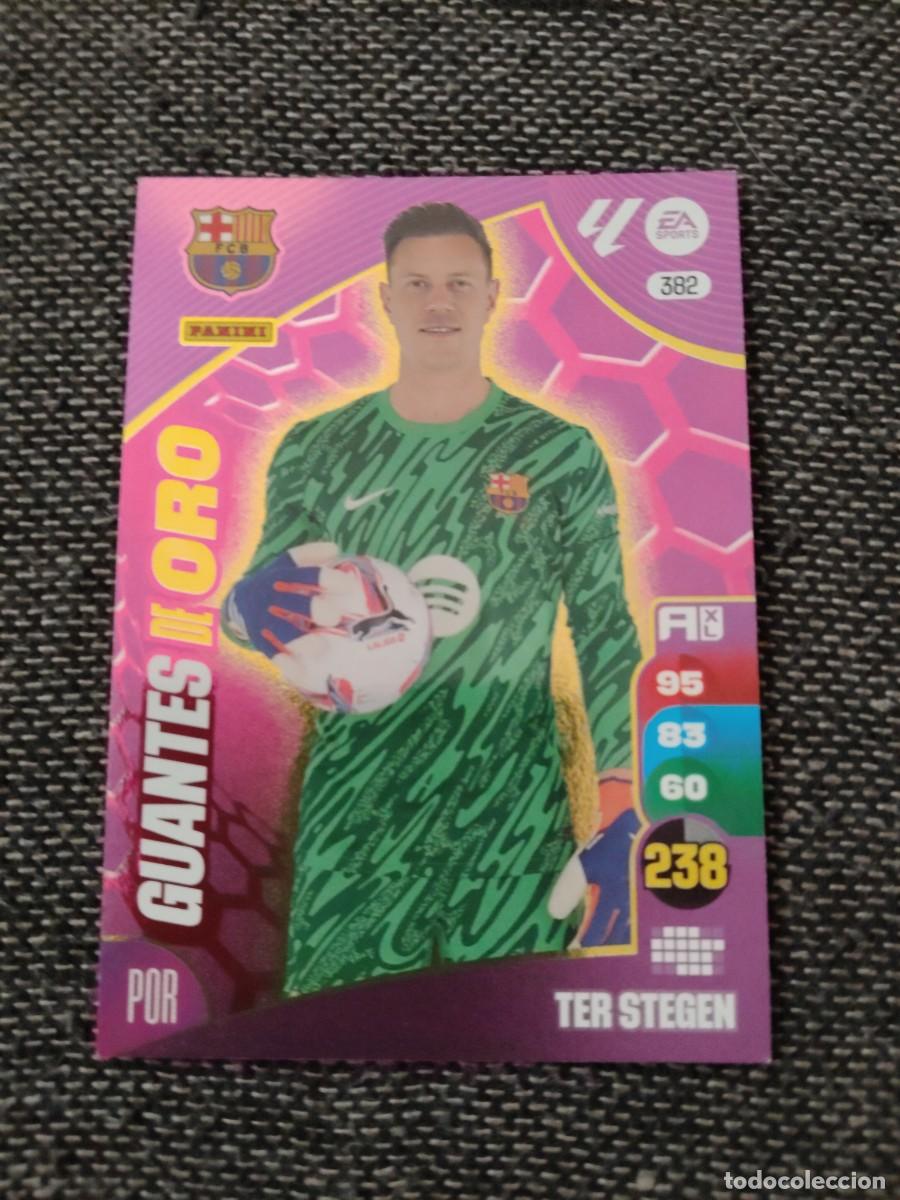 Cromos de f&uacute;tbol: 382 ter stegen guantes de oro FC Barcelona Adrenalyn 2024-25