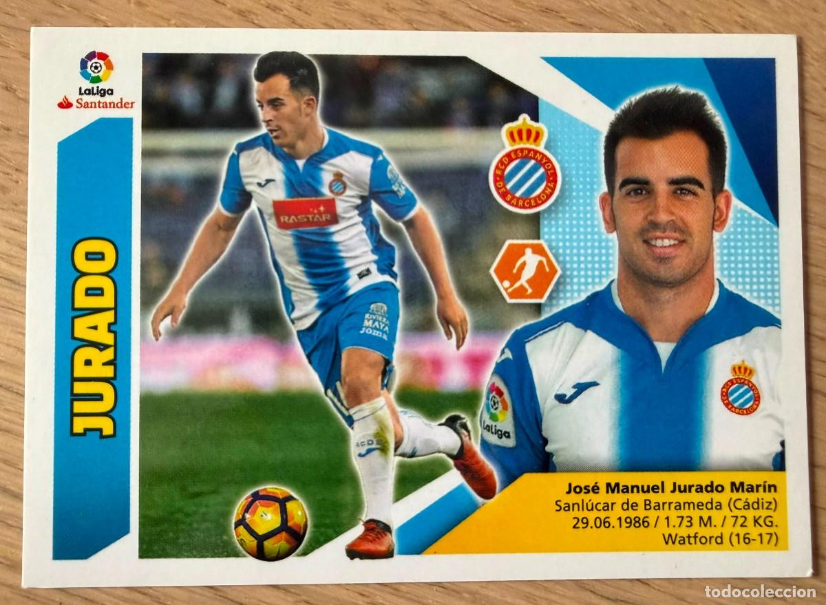 Cromos de f&uacute;tbol: 11B 11 B JURADO ESPANYOL 17 18 2017 2018 LIGA SANTANDER COLECCIONES ESTE SIN PEGAR STICKER