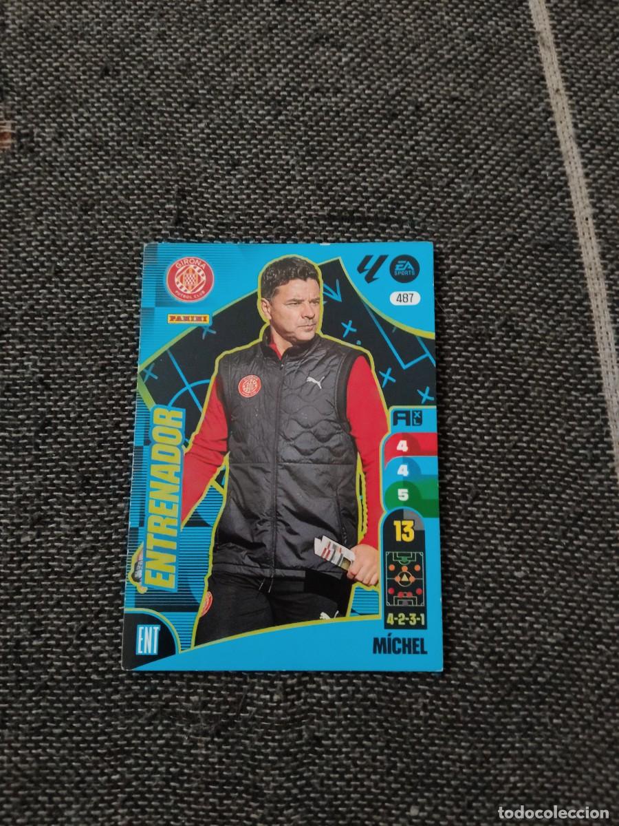 Cromos de f&uacute;tbol: 487 Michel Girona entrenador Adrenalyn 2024-25