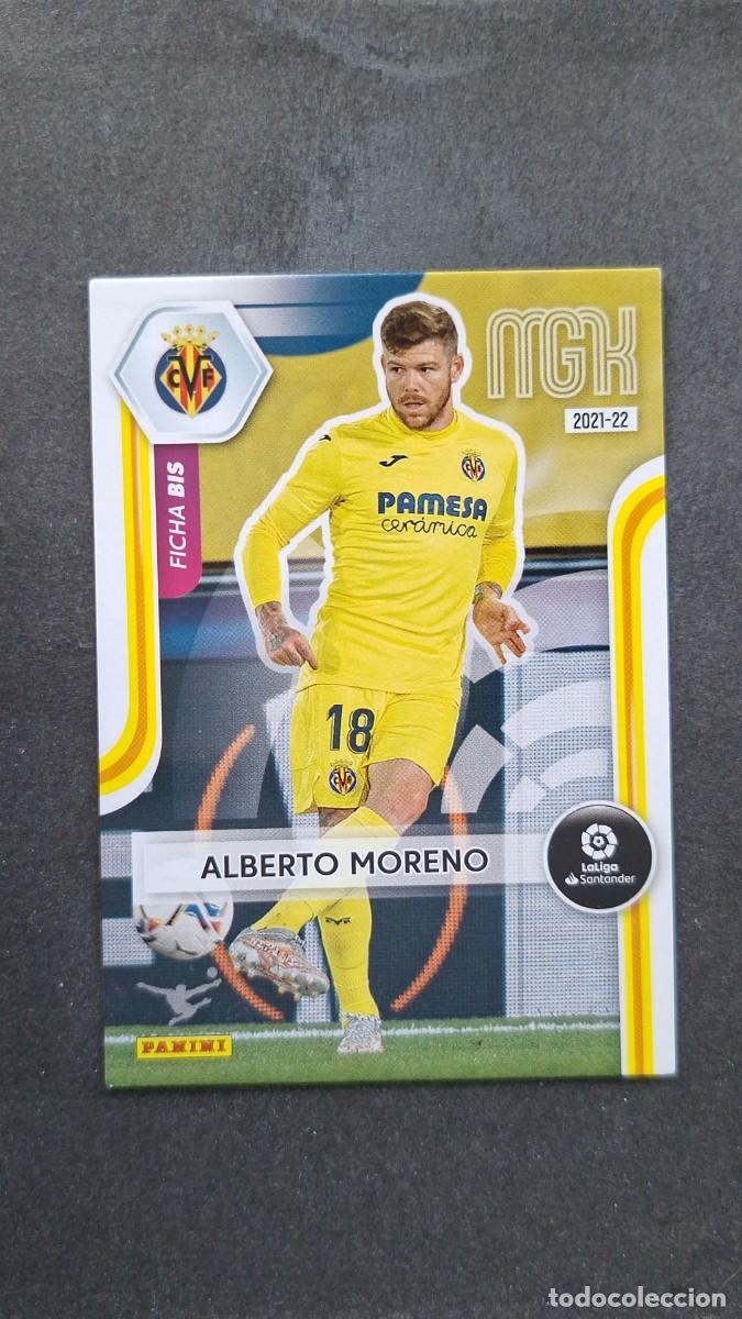 Cromos de f&uacute;tbol: L1 ALBERTO MORENO VILLARREAL C. F. 350 FICHA BIS PANINI MEGACRACKS 2021 2022 21 22