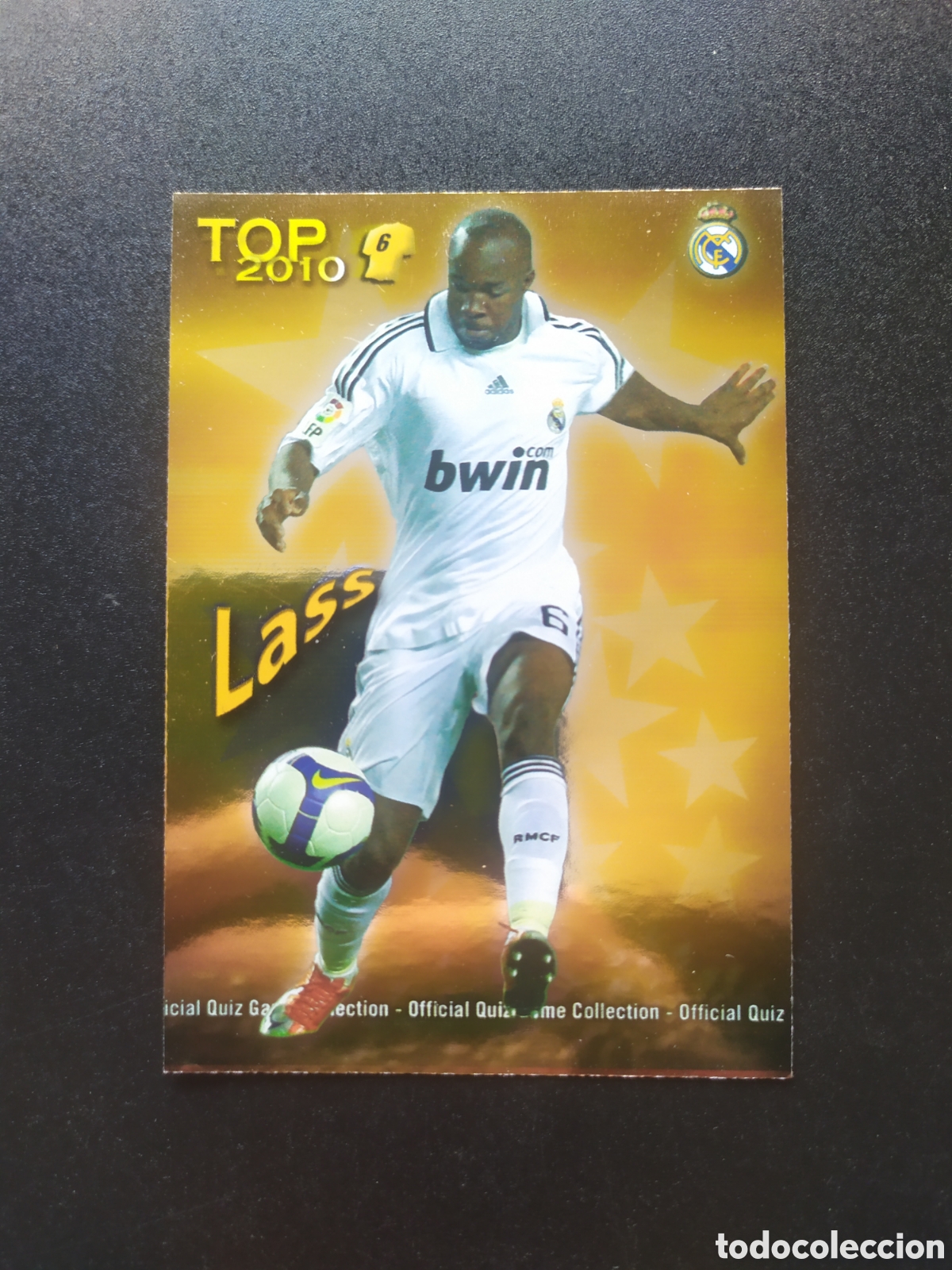 Cromos de f&uacute;tbol: Mundicromo fichas Liga 2009 2010 09 10 Lass top brillo dorado n&deg; 586 Real Madrid