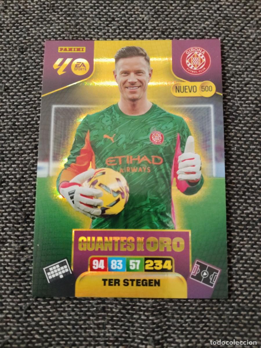 Cromos de f&uacute;tbol: 500 ter stegen nuevo guantes de oro Girona Adrenalyn 2025-26