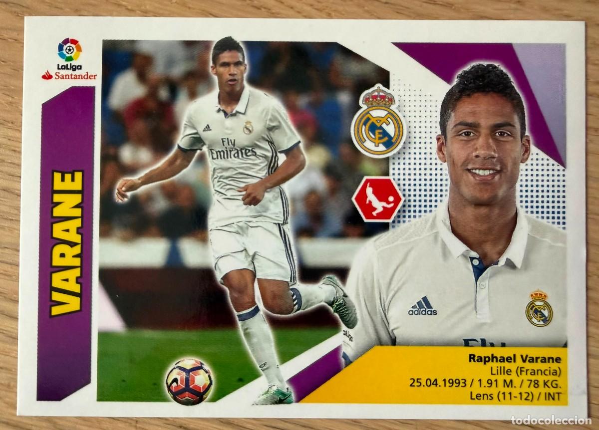 Cromos de f&uacute;tbol: 5 VARANE REAL MADRID 17 18 2017 2018 LIGA SANTANDER COLECCIONES ESTE SIN PEGAR STICKER