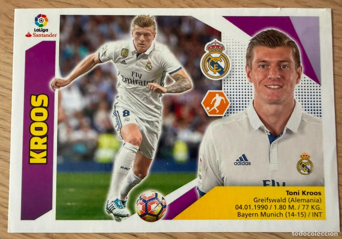 Cromos de f&uacute;tbol: 10 TONI KROOS REAL MADRID 17 18 2017 2018 LIGA SANTANDER COLECCIONES ESTE SIN PEGAR STICKER