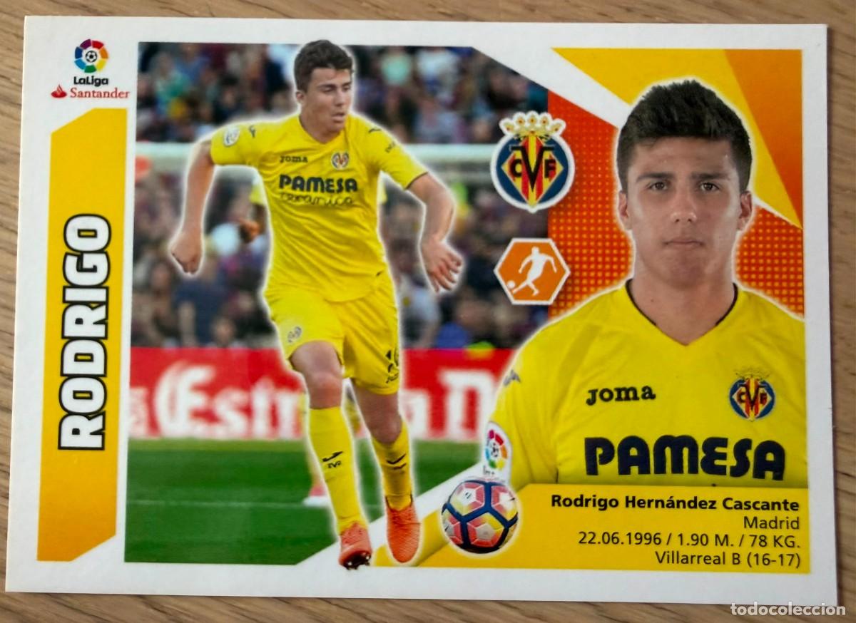 Cromos de f&uacute;tbol: 10A 10 A RODRIGO RODRI VILLARREAL 17 18 2017 2018 LIGA SANTANDER COLECCIONES ESTE SIN PEGAR STICKER