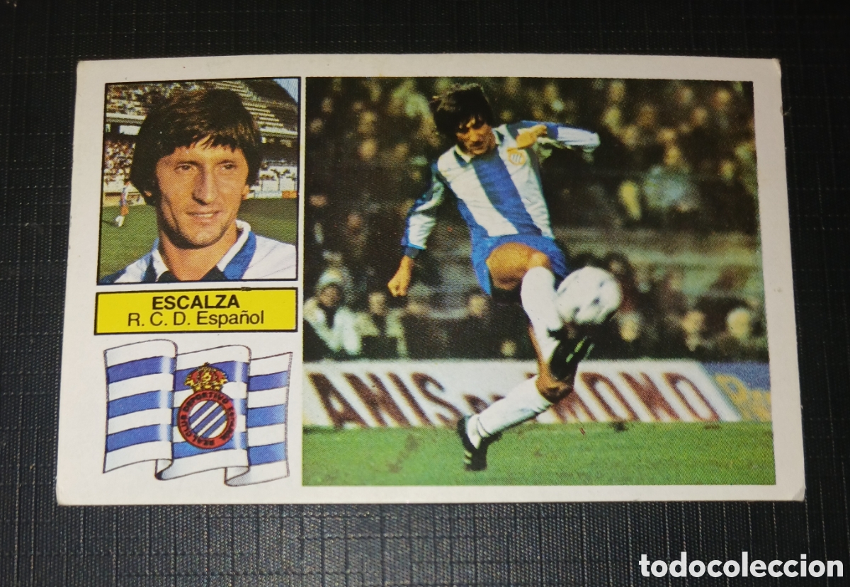 Cromos de f&uacute;tbol: Cromo Escalza R. C. D. Espa&ntilde;ol Liga 82 83 1982 1983 Ed. Este Sin pegar nunca usado