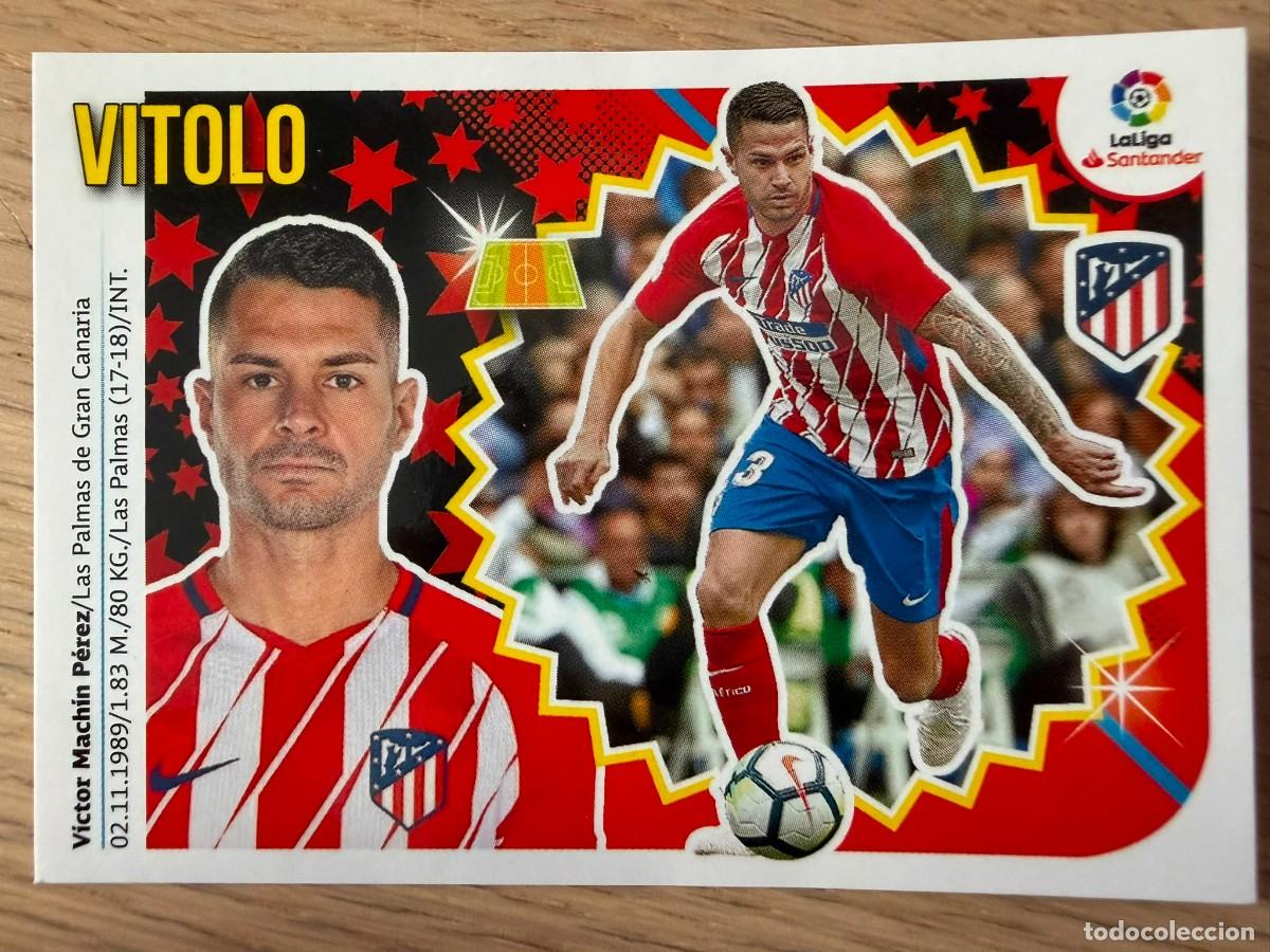 Cromos de f&uacute;tbol: 13 VITOLO ATLETICO MADRID 18 19 2018 2019 LIGA SANTANDER COLECCIONES ESTE SIN PEGAR STICKER