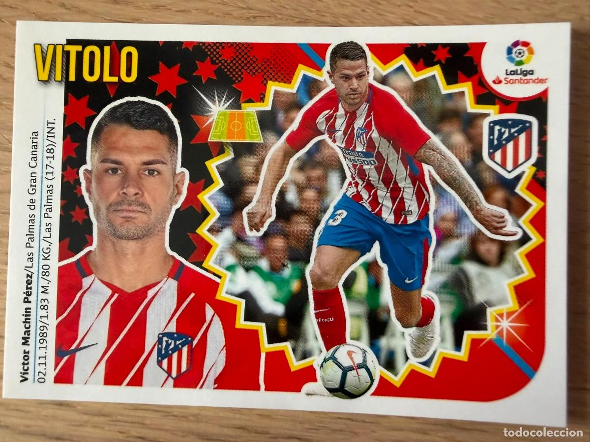 Cromos de f&uacute;tbol: 13 VITOLO ATLETICO MADRID 18 19 2018 2019 LIGA SANTANDER COLECCIONES ESTE SIN PEGAR STICKER