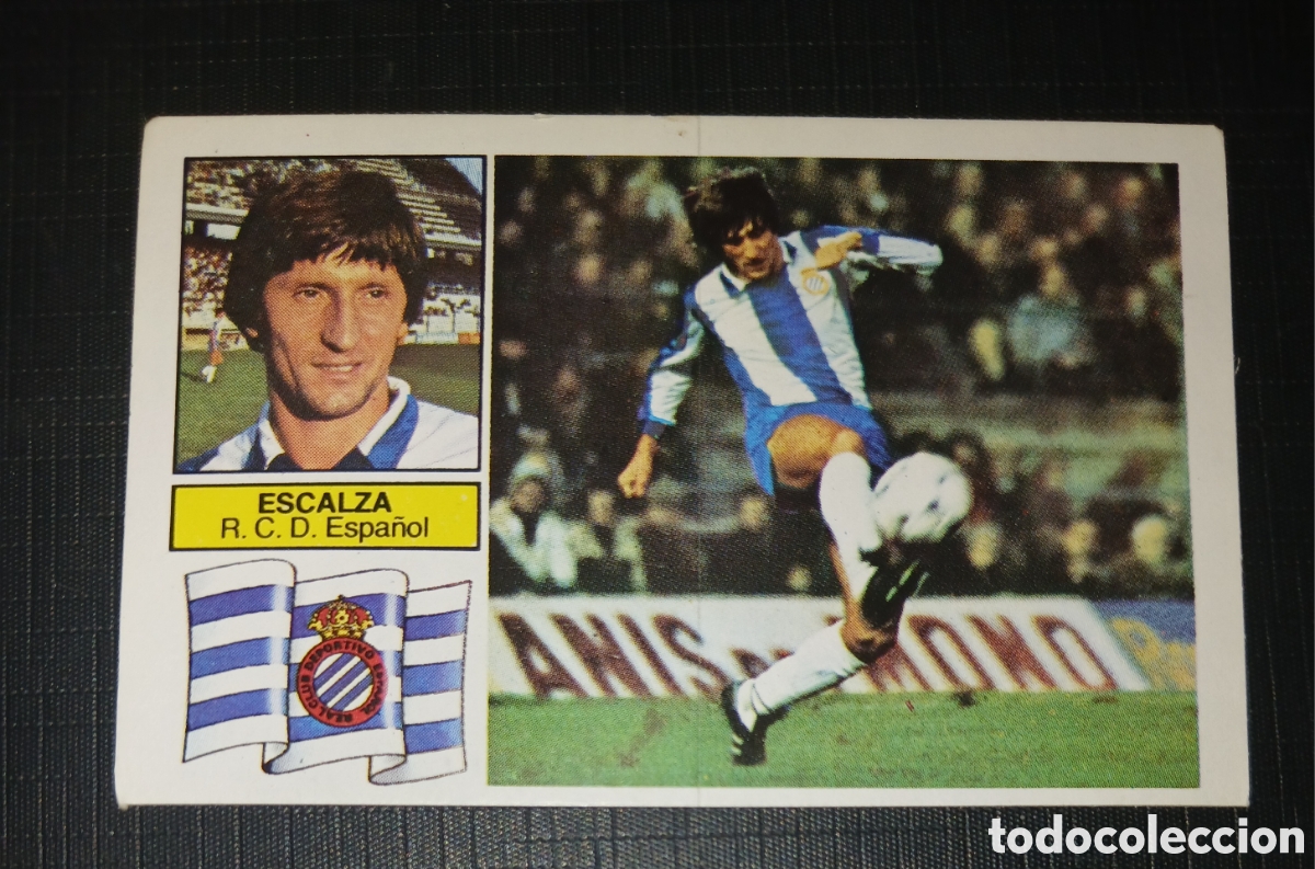 Cromos de f&uacute;tbol: Cromo Escalza R. C. D. Espa&ntilde;ol Liga 82 83 1982 1983 Ed. Este Sin pegar nunca usado