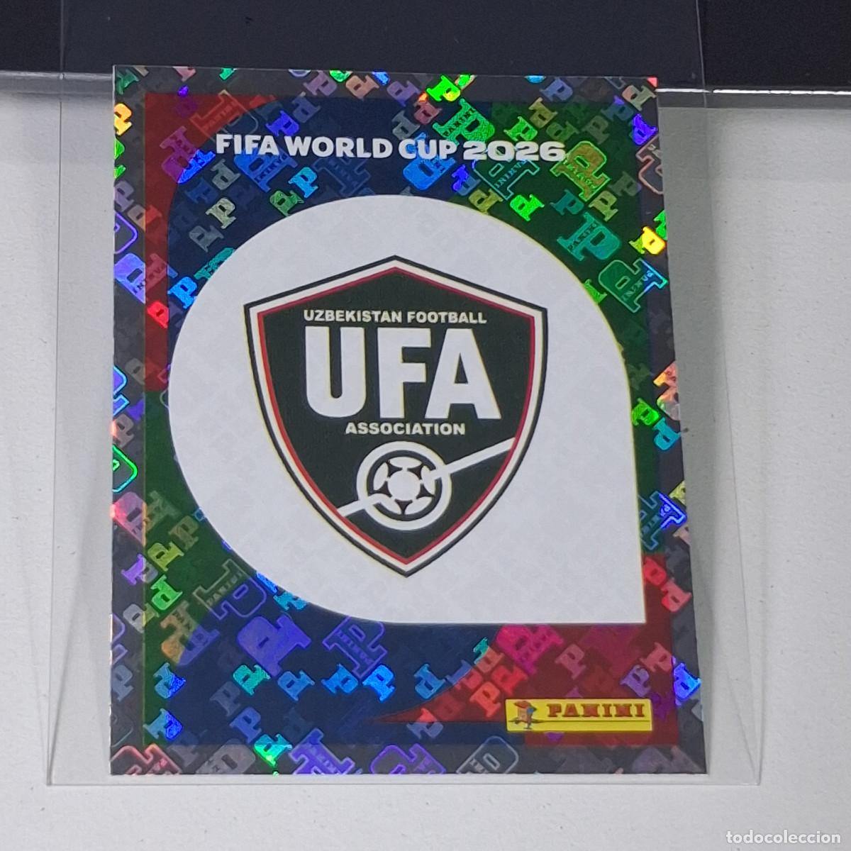 Cromos de f&uacute;tbol: B38 UZB1 EMBLEM ESCUDO 1 UZBEKIST&Aacute;N UZB MUNDIAL FIFA WORLD CUP 2026 STICKER PANINI