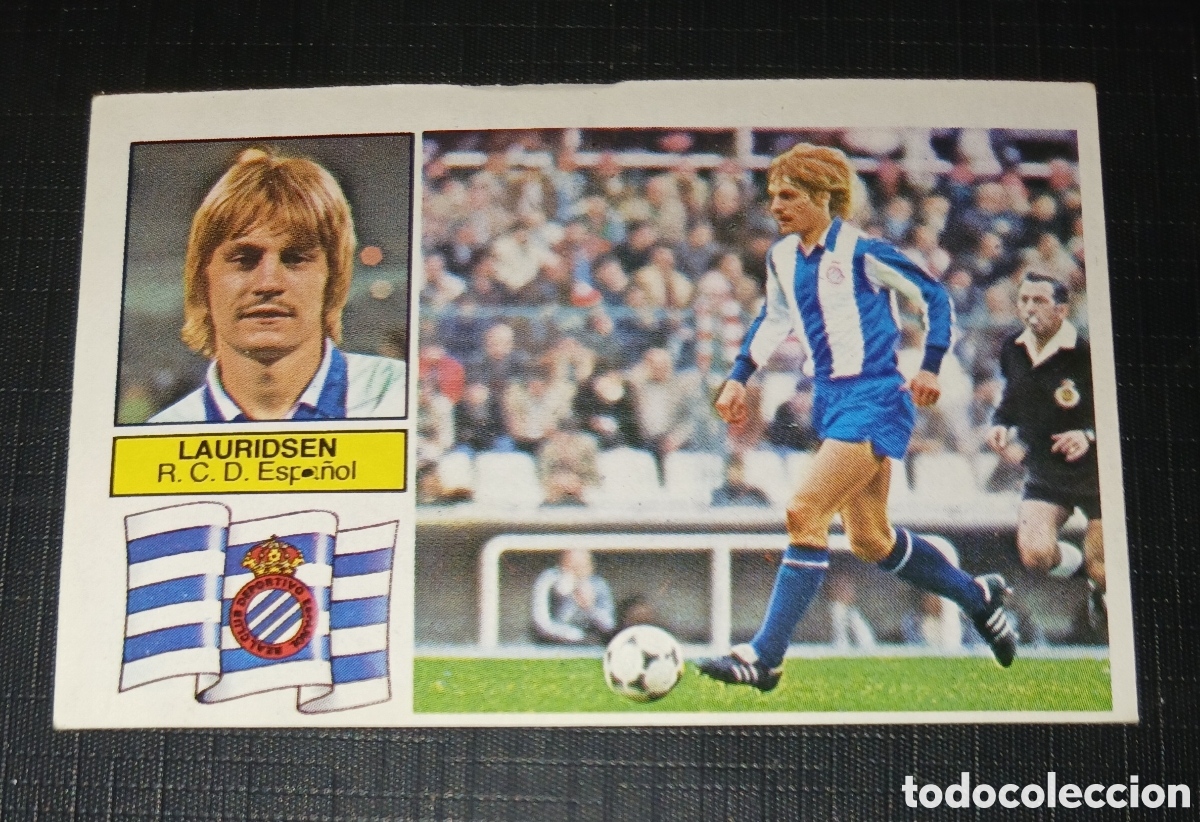 Cromos de f&uacute;tbol: Cromo Lauridsen R. C. D. Espa&ntilde;ol Liga 82 83 1982 1983 Ed. Este Sin pegar nunca usado