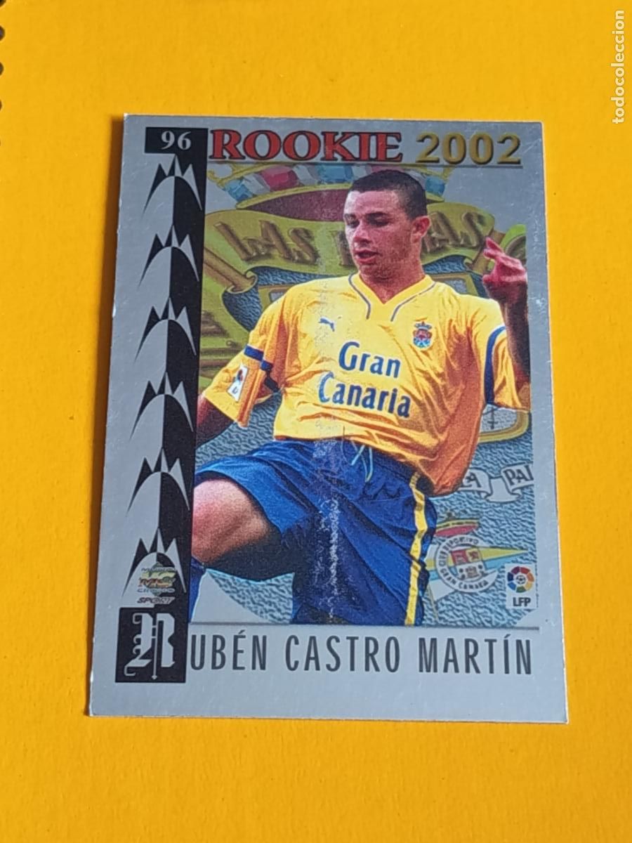 Cromos de f&uacute;tbol: 96 RUB&Eacute;N CASTRO. ROOKIE 2002. U.D. LAS PALMAS. LAS FICHAS DE LA LIGA 2002. MUNDICROMO