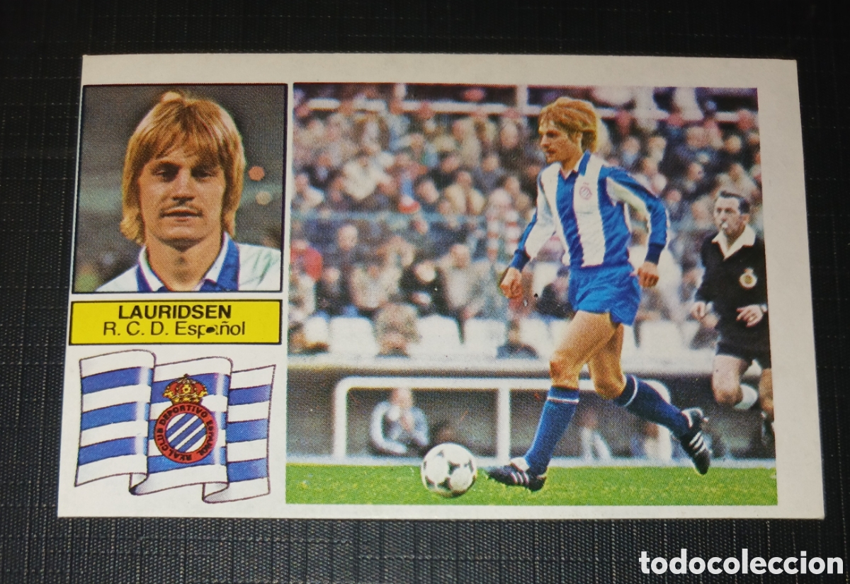 Cromos de f&uacute;tbol: Cromo Lauridsen R. C. D. Espa&ntilde;ol Liga 82 83 1982 1983 Ed. Este Sin pegar nunca usado