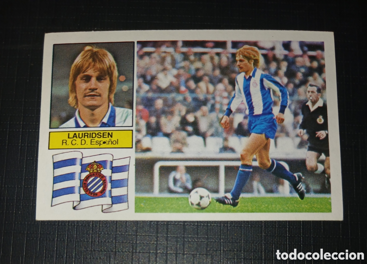 Cromos de f&uacute;tbol: Cromo Lauridsen R. C. D. Espa&ntilde;ol Liga 82 83 1982 1983 Ed. Este Sin pegar nunca usado